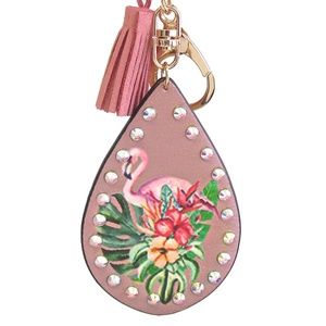 Keychain Pale Pink Flamingo